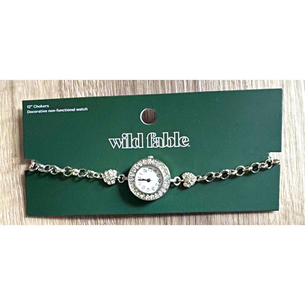 Wild Fable Decorative Non-Functional Silver Choker NWT